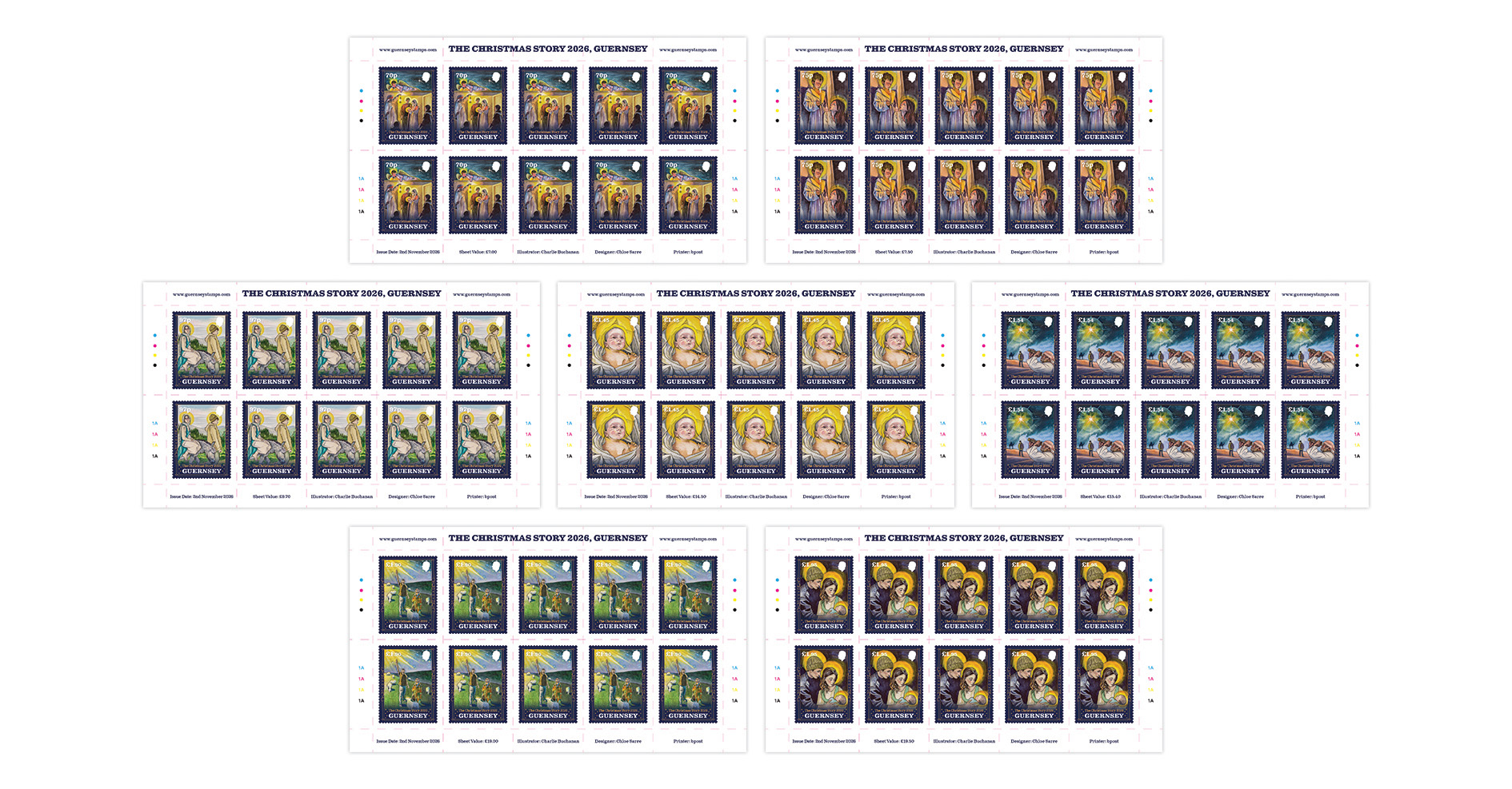 Sheets of 10